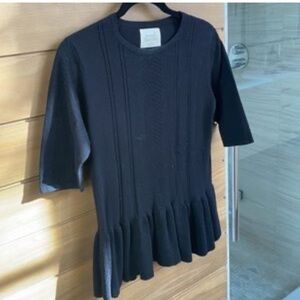 Anthropologie Nomad by Morgan Carper Black Knit Top size XS-S